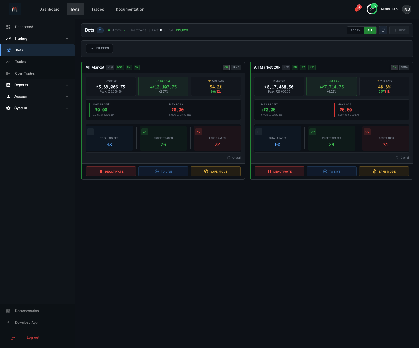 Bot List View